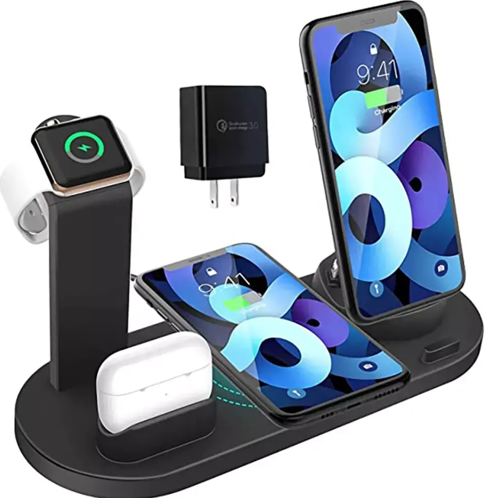 30W Dock Universal Charge 4 6 in 1 Fast Charger Stand Charging Wireless Charger 3in1 Station for Mobiles & Watch Phone