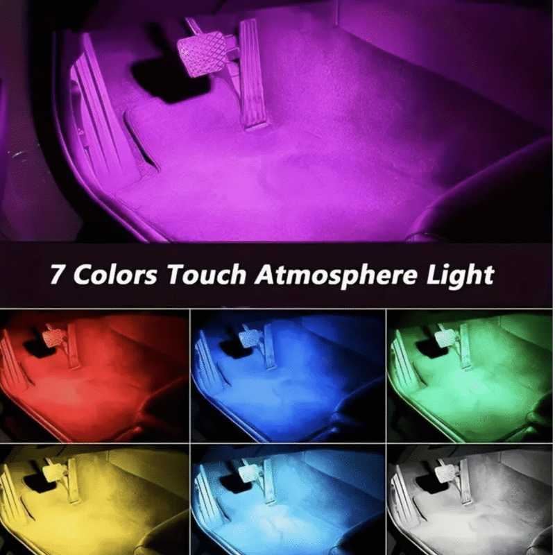LED Touch Light – BLUE Ambient Wireless Car Interior Light | Roof Reading & Decorative Lamp | USB Rechargeable & Easy to Install
