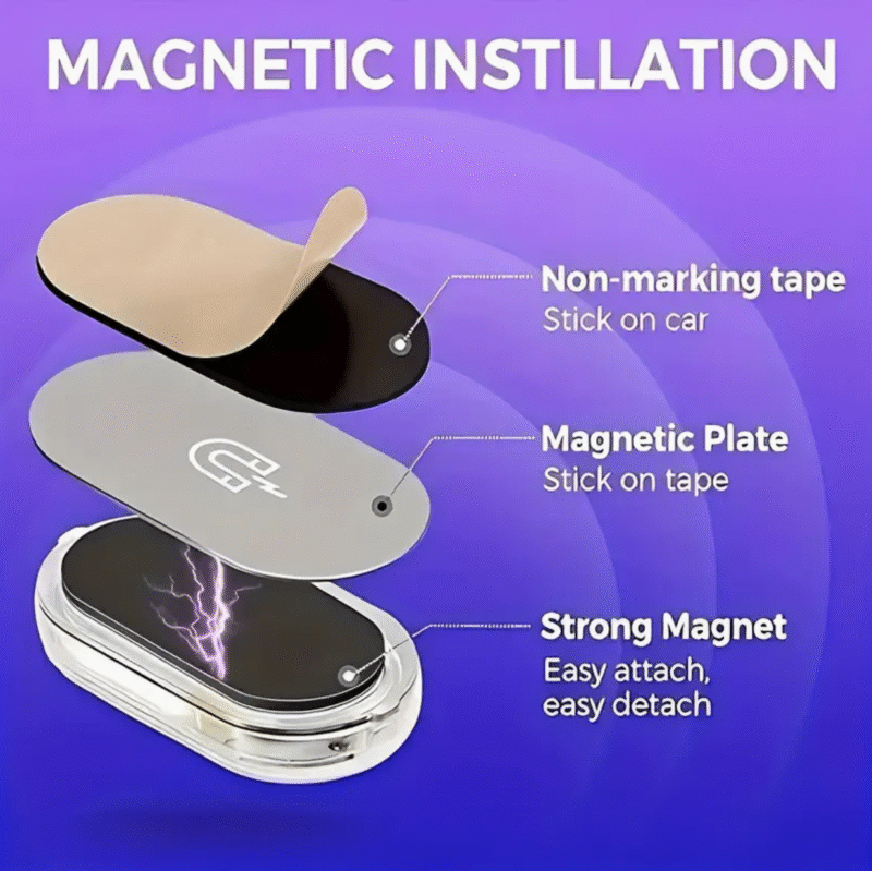 LED Touch Light – BLUE Ambient Wireless Car Interior Light | Roof Reading & Decorative Lamp | USB Rechargeable & Easy to Install